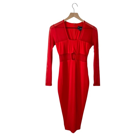 Nookie Red Midi Dress